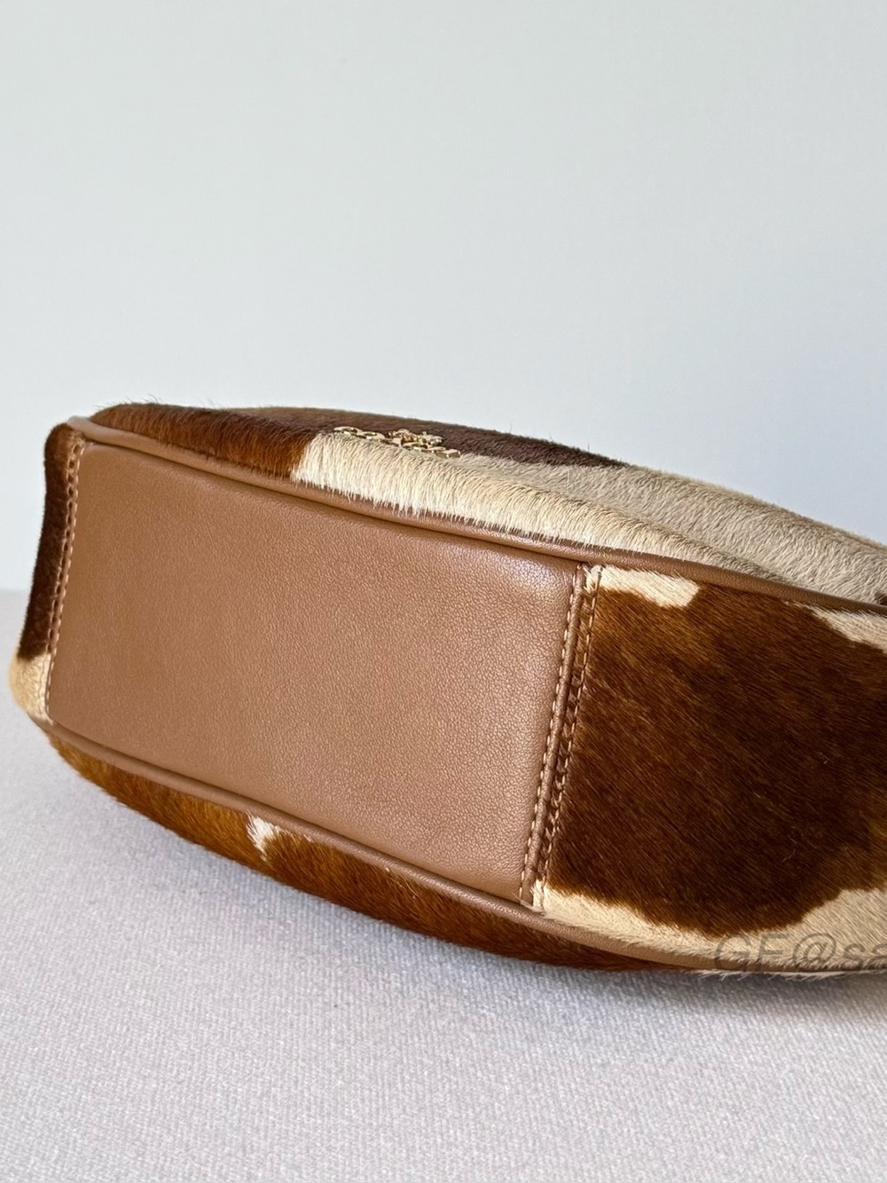 NWT Coach Emily Shoulder & Crossbody Bag In Haircalf With Cow Print Gold CDX23 - Picture 11 of 15